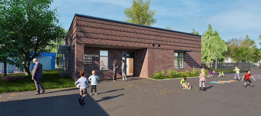 CGI render of new SEN block at Preston Park Primary School